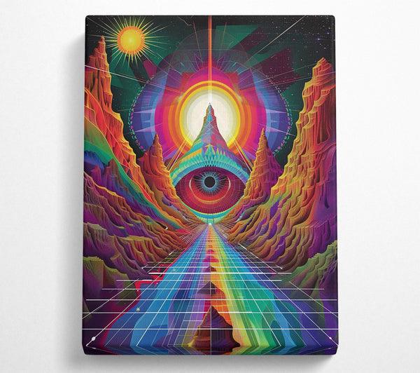  A Canvas Print of Rainbow Eye Path Canvas Art
