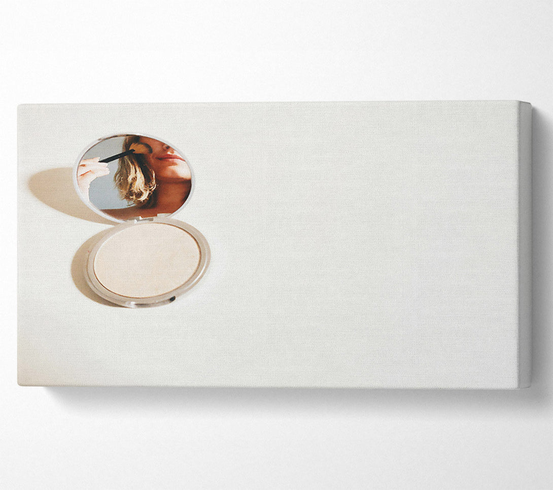  A Canvas Print of White Powder Reflection Canvas Print