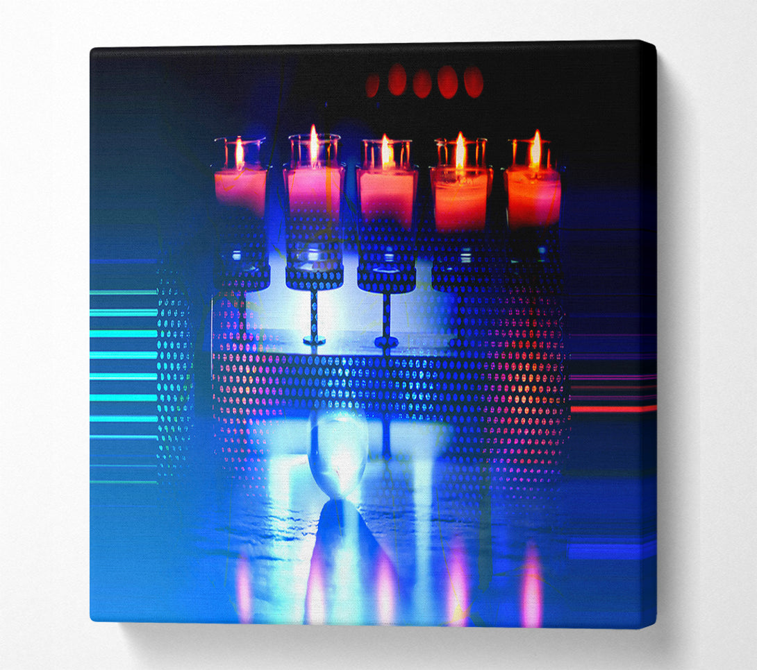  A Canvas Print of Crimson Candlelight Dreams Canvas Wall Art