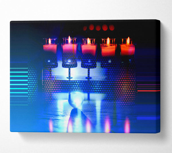  A Canvas Print of Crimson Candlelight Dreams Canvas Wall Art