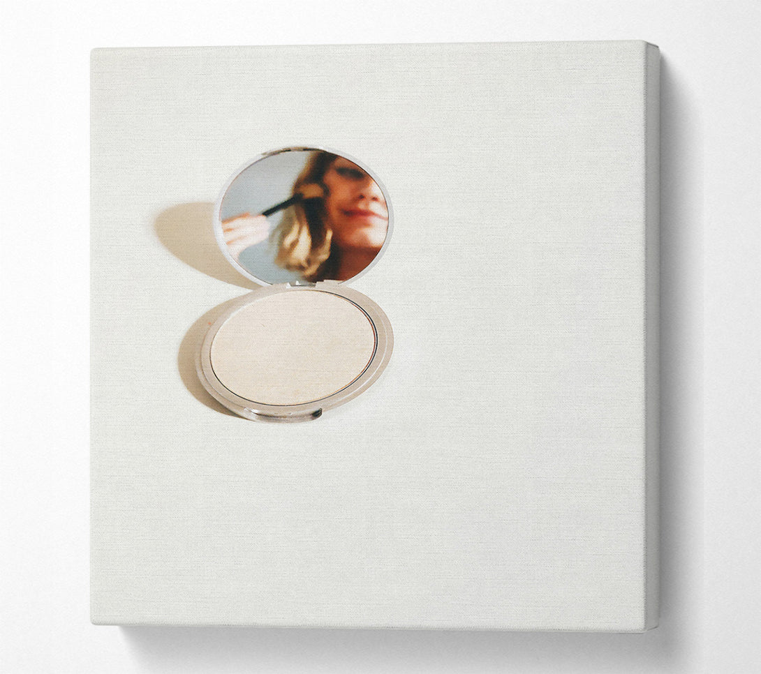  A Canvas Print of Pale Reflection In Silver Canvas Print
