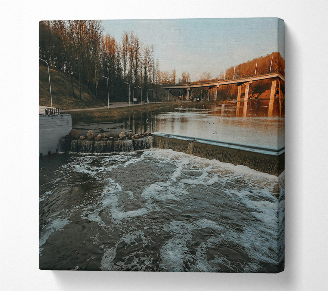  A Canvas Print of Dark Water'S Edge Canvas Wall Art