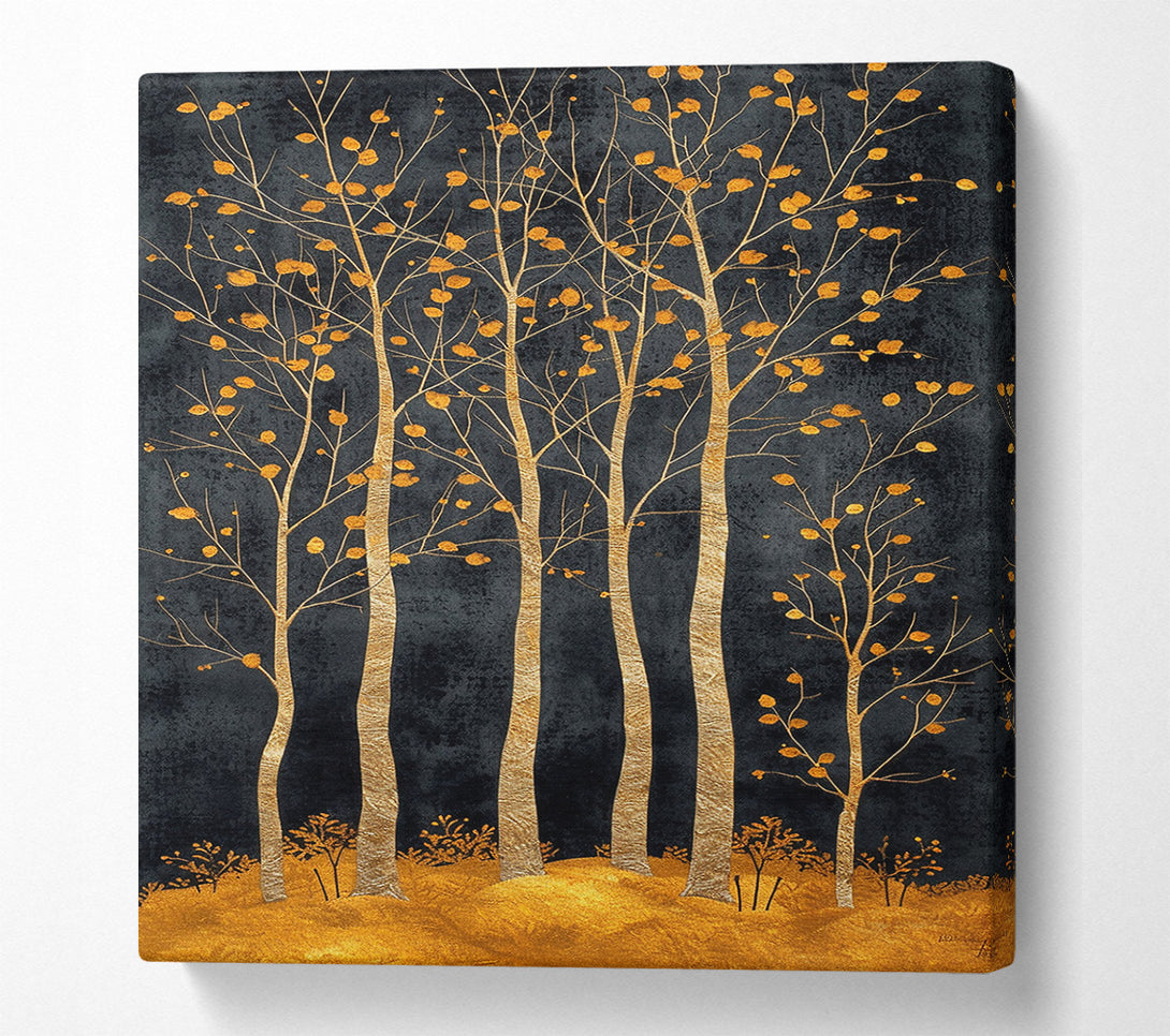  A Canvas Print of Golden Forest Hues Canvas Print