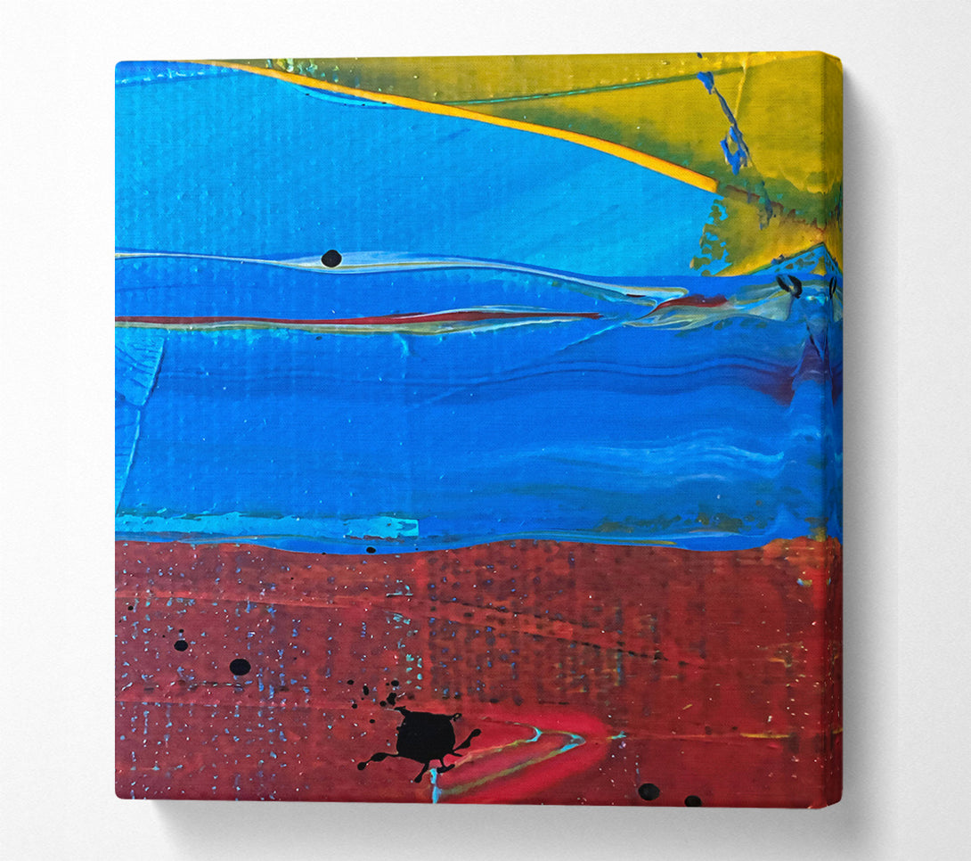  A Canvas Print of Blue Horizon Splashes Canvas Wall Art
