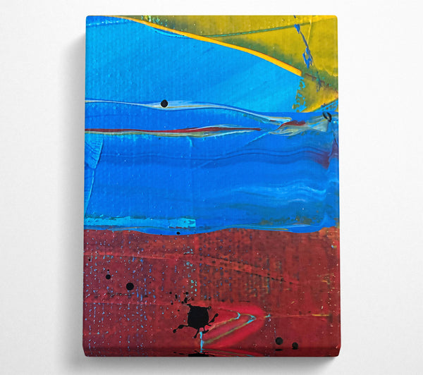  A Canvas Print of Blue Horizon Splashes Canvas Wall Art