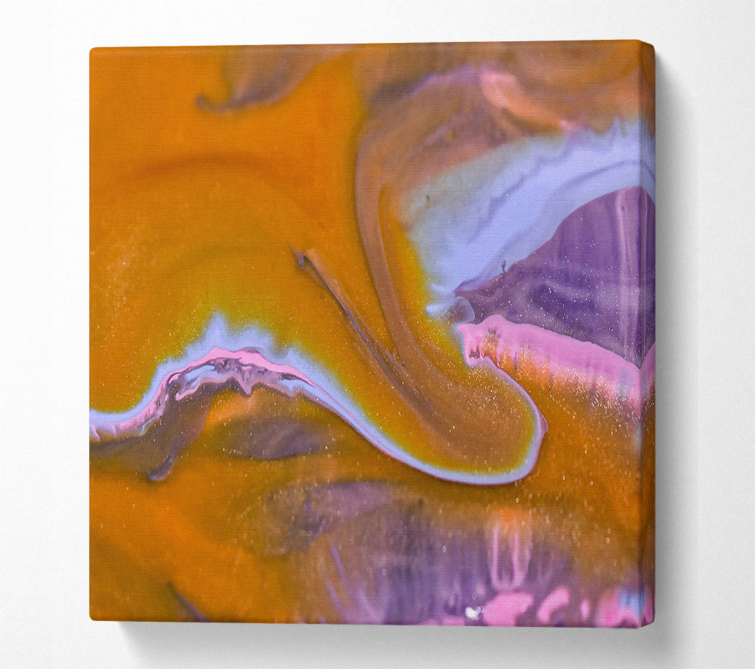  A Canvas Print of Golden Swirls Of Color Canvas Wall Art
