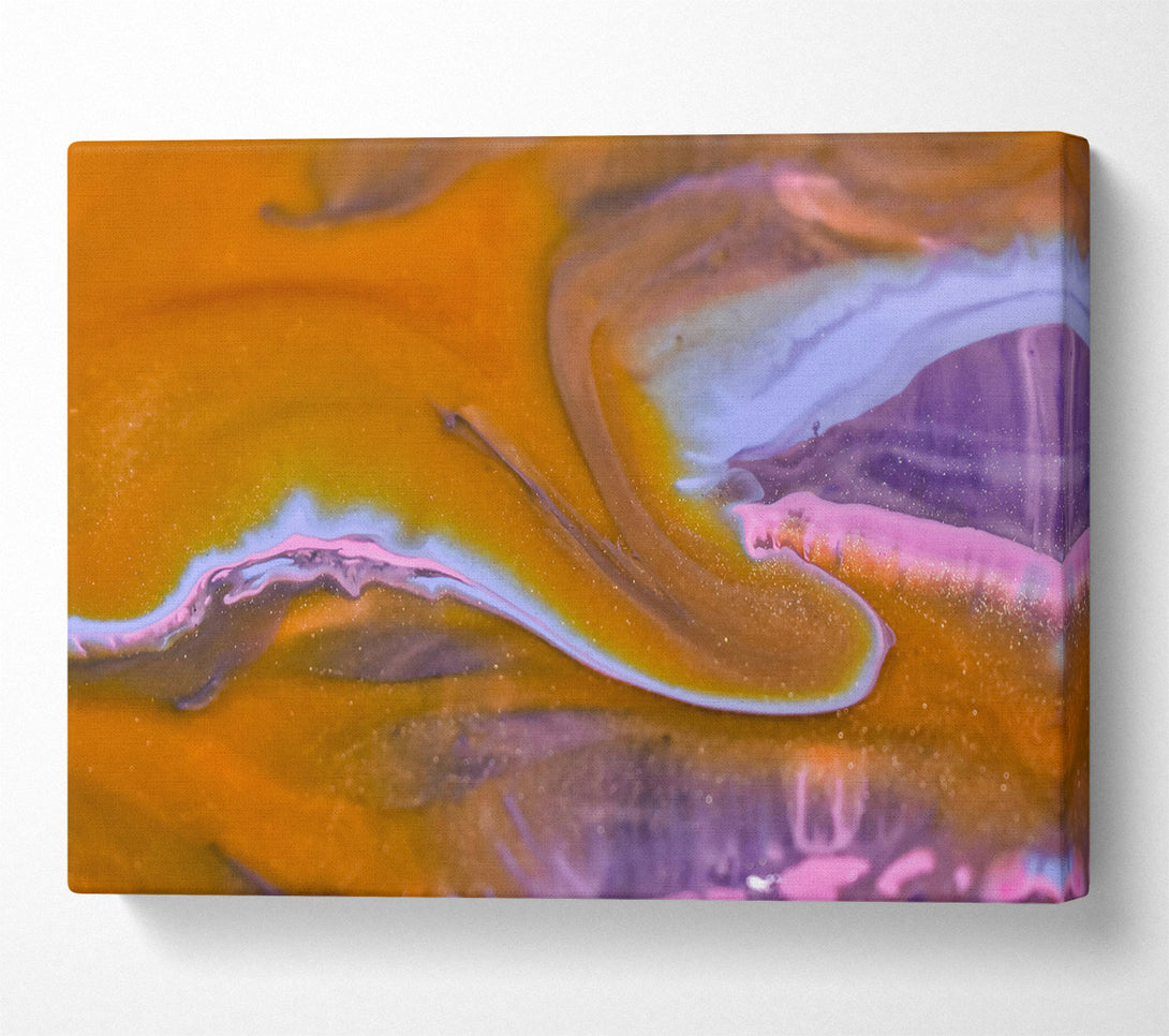  A Canvas Print of Golden Swirls Of Color Canvas Wall Art