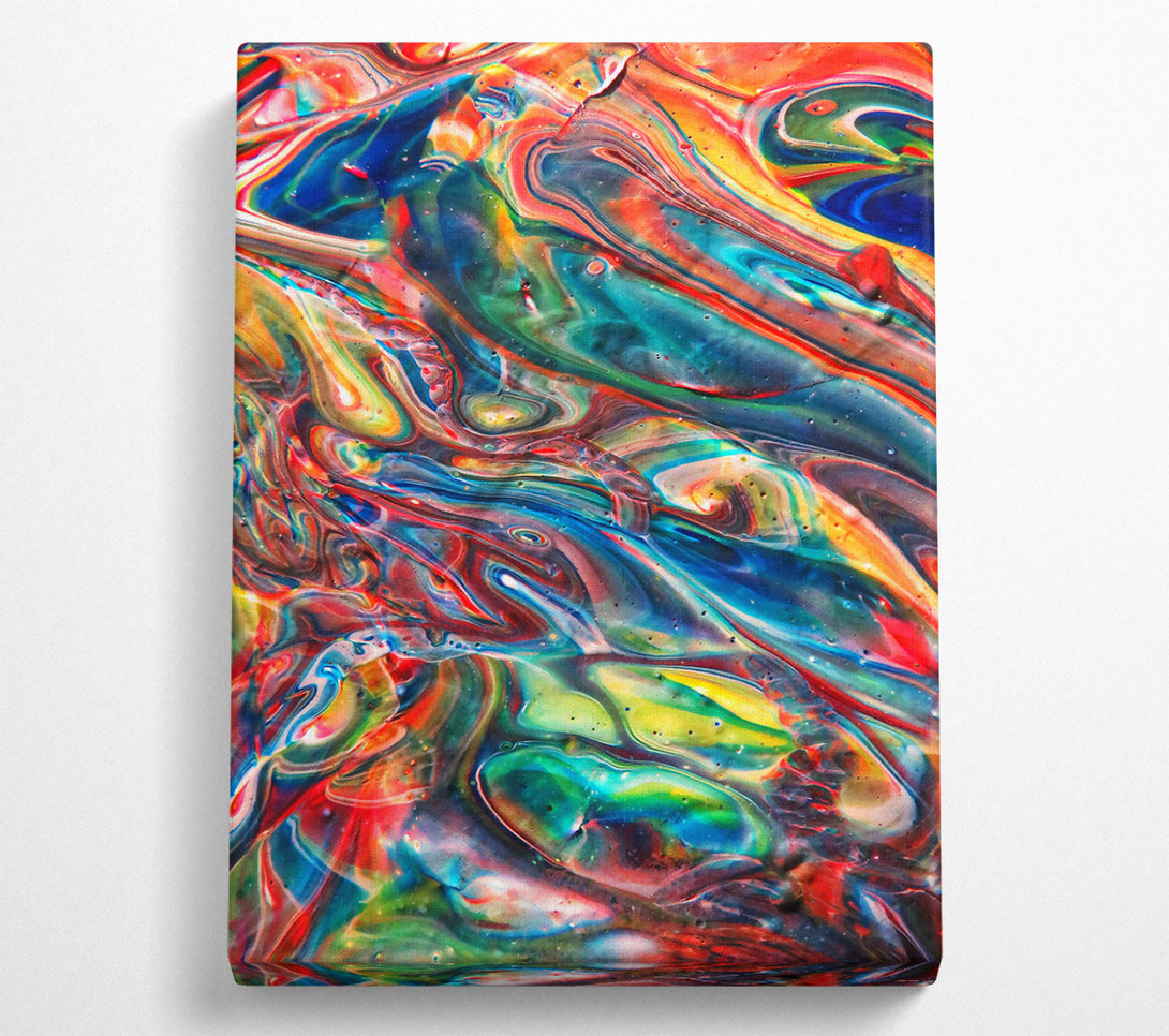  A Canvas Print of Crimson Fluid Dreams Canvas Wall Art
