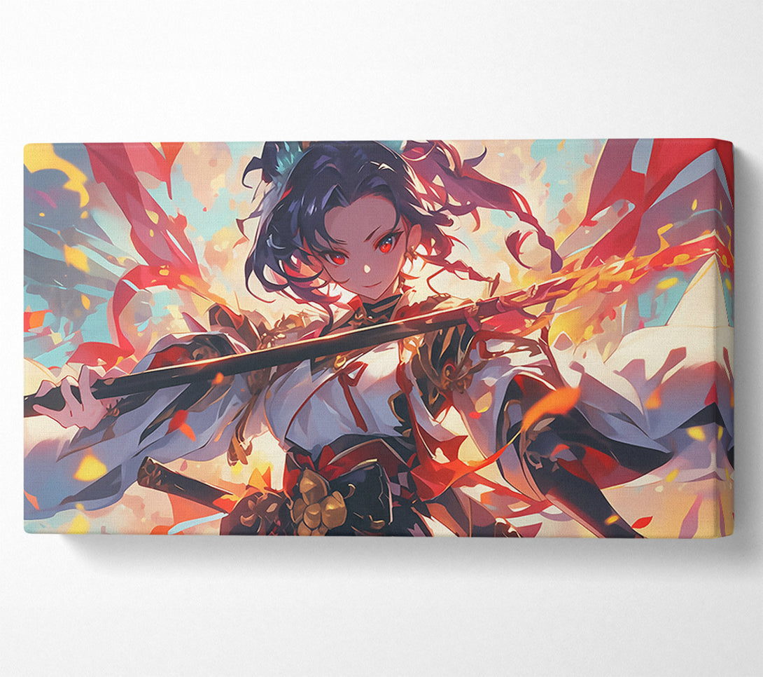  A Canvas Print of Crimson Flame Warrior. Canvas Wall Art