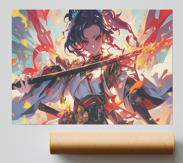 Crimson Flame Warrior. Print