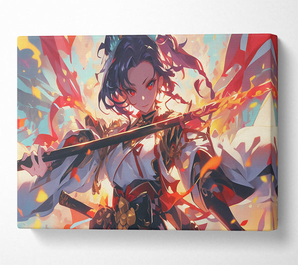  A Canvas Print of Crimson Flame Warrior. Canvas Wall Art