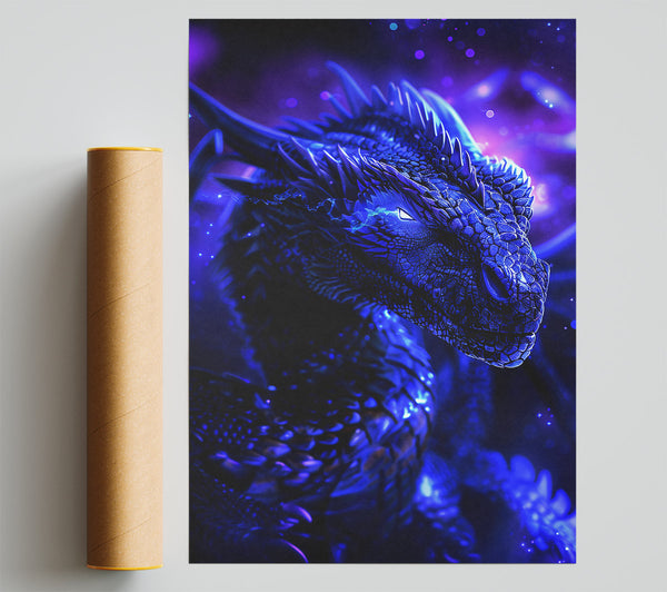 Azure Dragon'S Gaze Poster