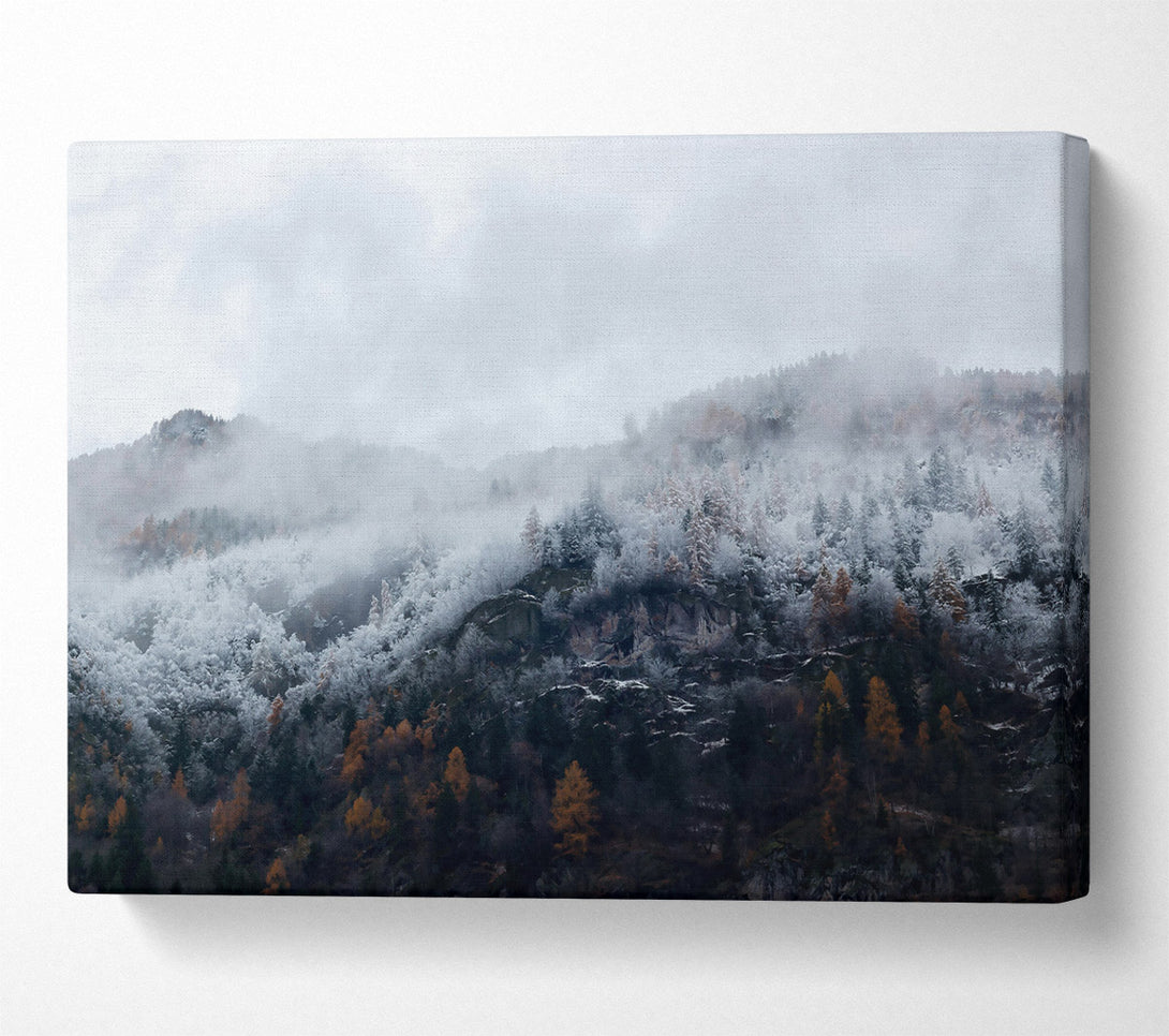  A Canvas Print of White Mist Mountains Canvas Art