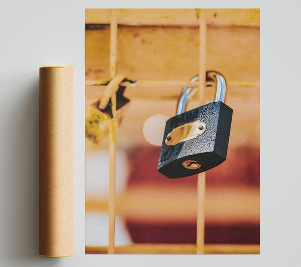 Golden Locked In Yellow Print