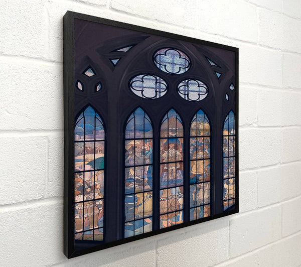 Blue Stained Glass Window