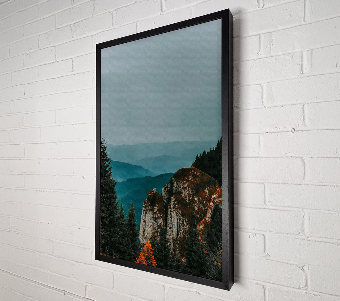  A Canvas Print of Blue Hues Over Mountains Canvas Print