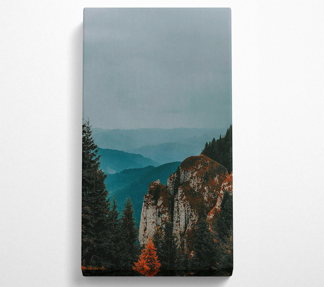  A Canvas Print of Blue Hues Over Mountains Canvas Print
