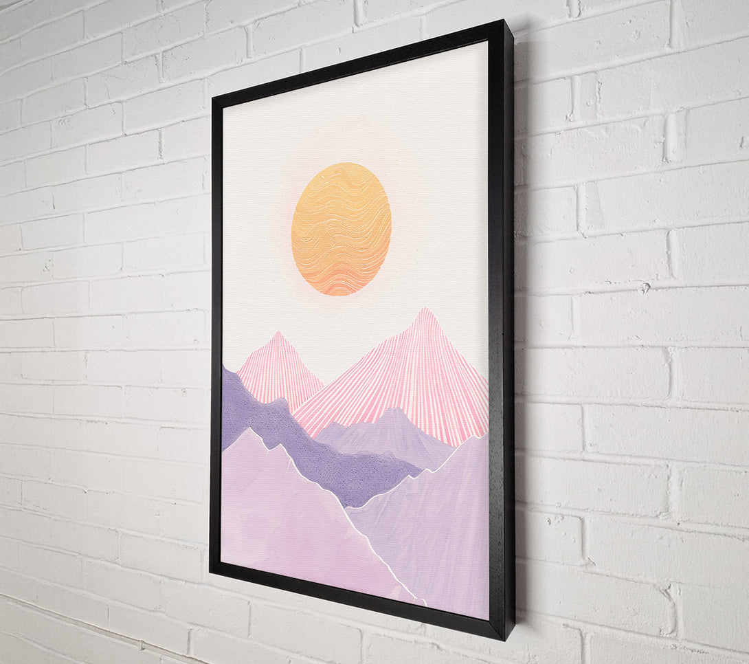  A Canvas Print of Golden Mountain Range Canvas Print