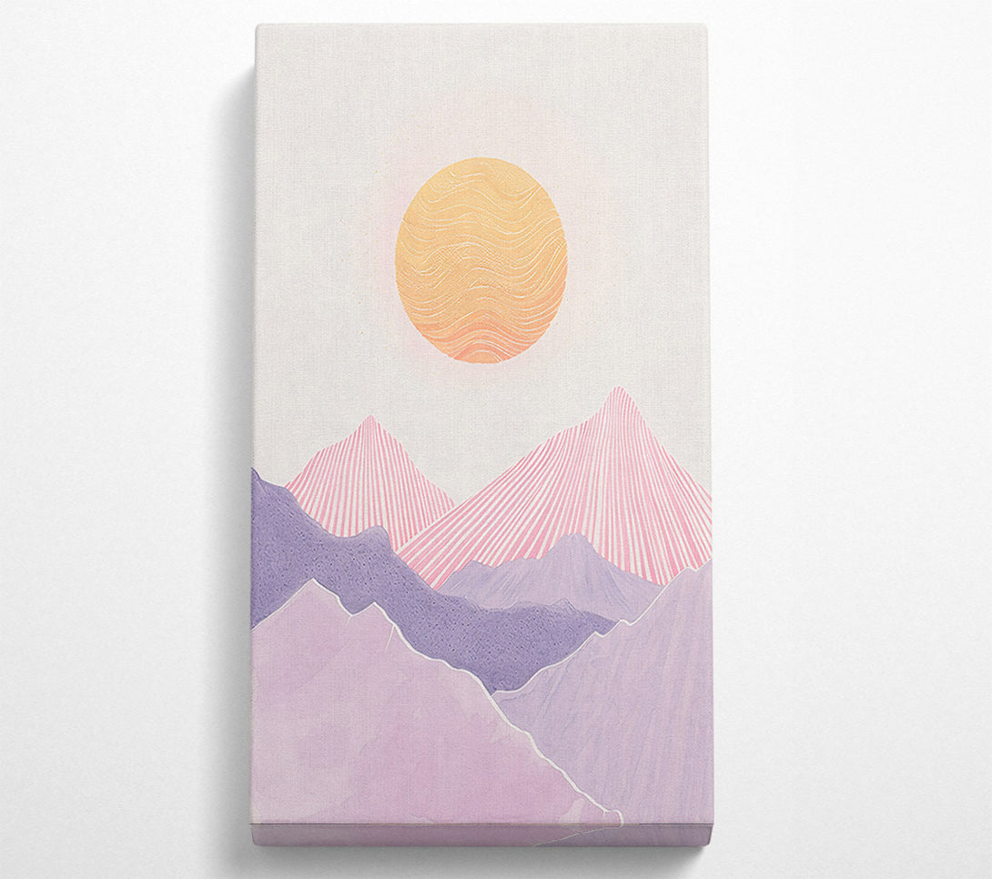  A Canvas Print of Golden Mountain Range Canvas Print