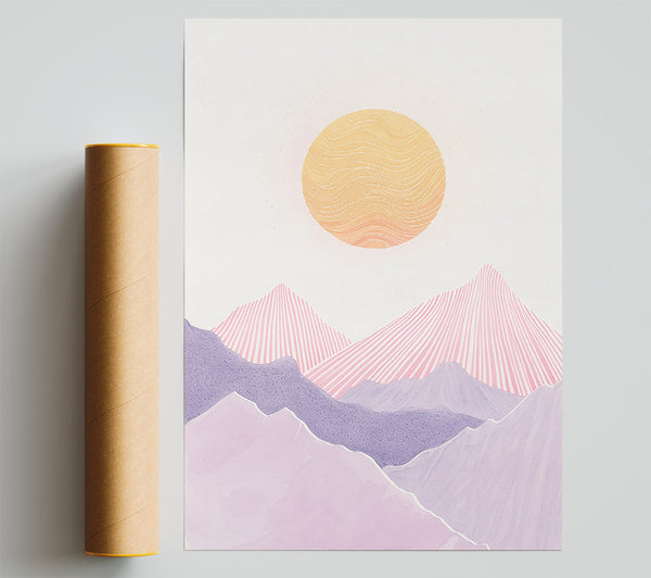 Golden Mountain Range Poster