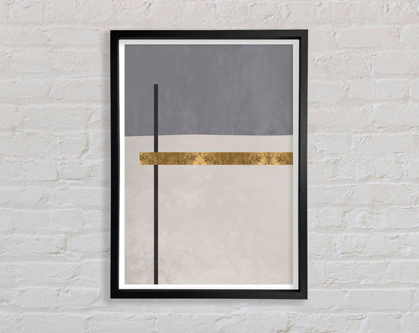 Gold Defined Lines Framed Print