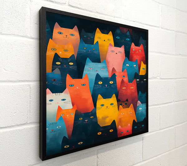 Orange Cat Crowd