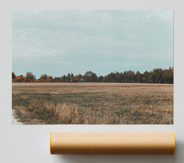 Brown Field Horizon Poster