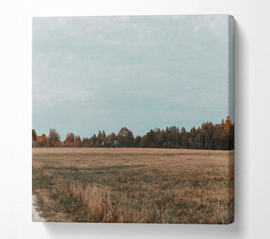  A Canvas Print of Brown Field Horizon Canvas Wall Art