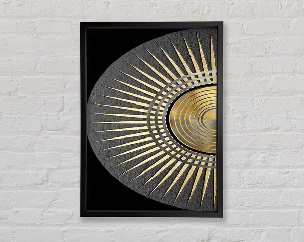 Gold Disc With Spikes Framed Print