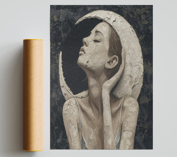 Pale Moonlight Embrace Poster
