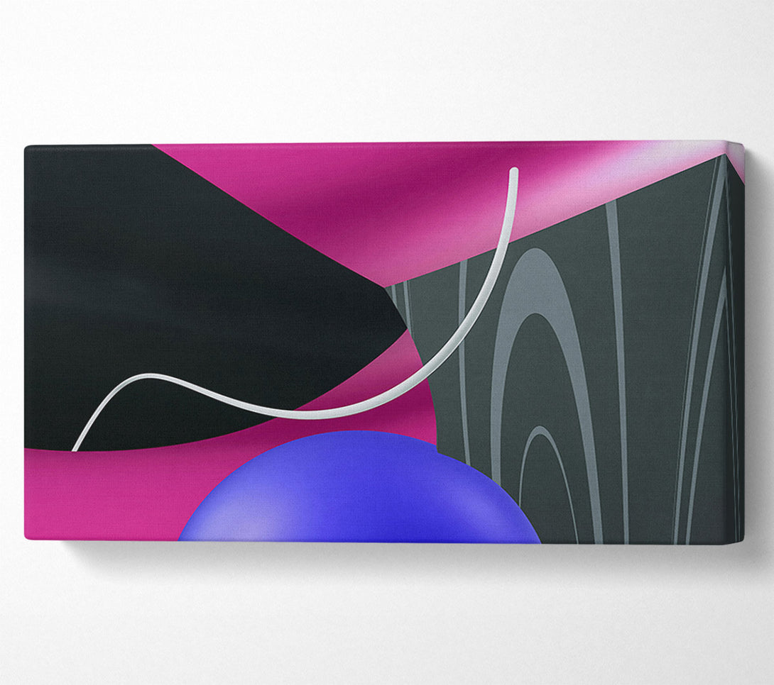  A Canvas Print of Magenta Shape Dance Canvas Wall Art