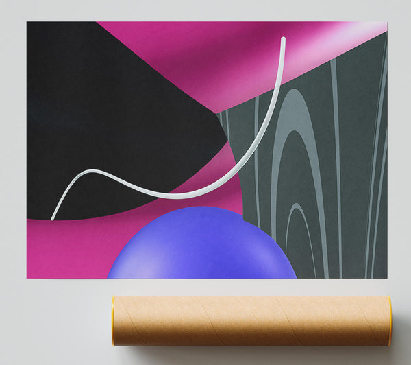 Magenta Shape Dance Poster
