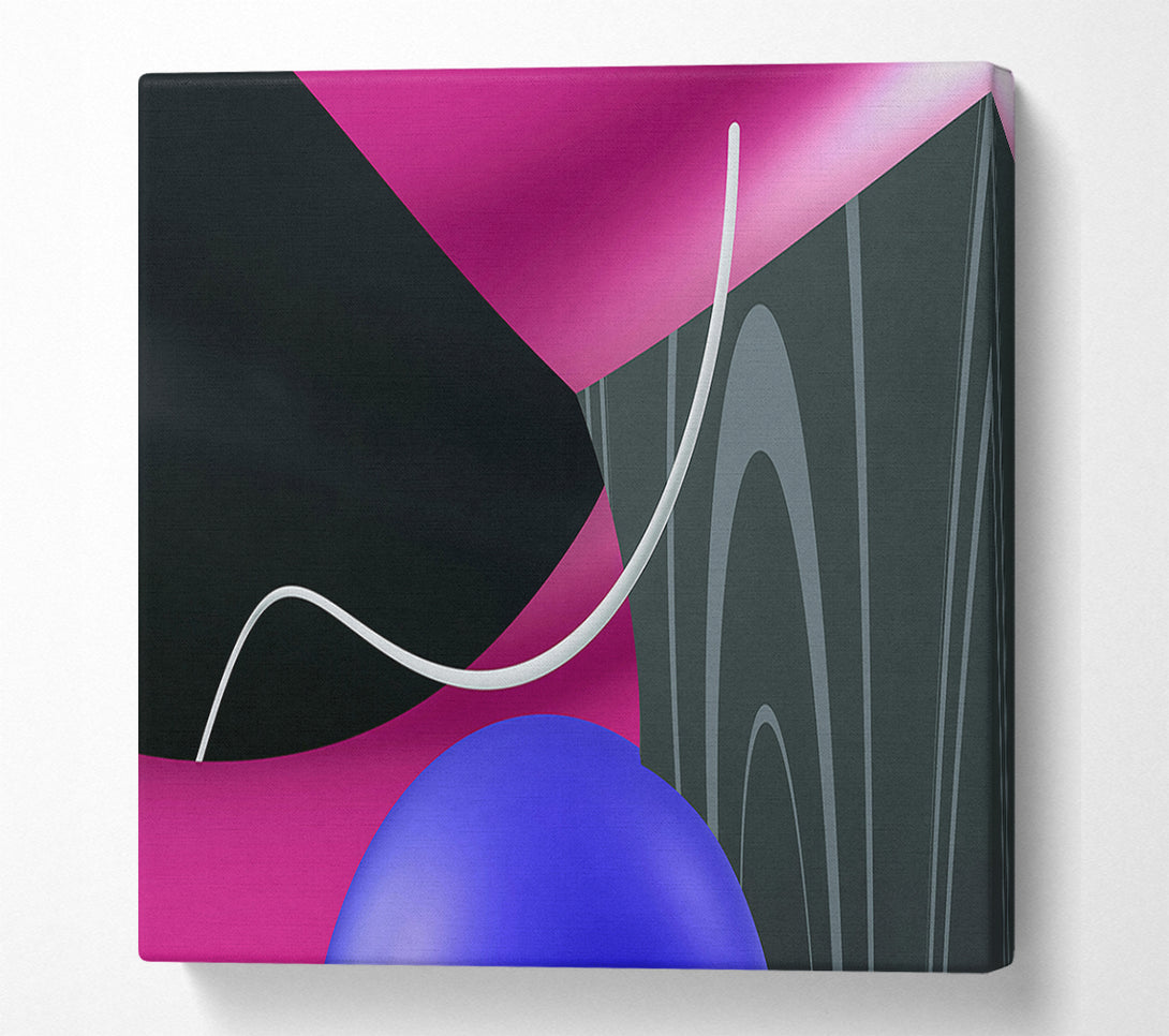 A Canvas Print of Magenta Shape Dance Canvas Wall Art