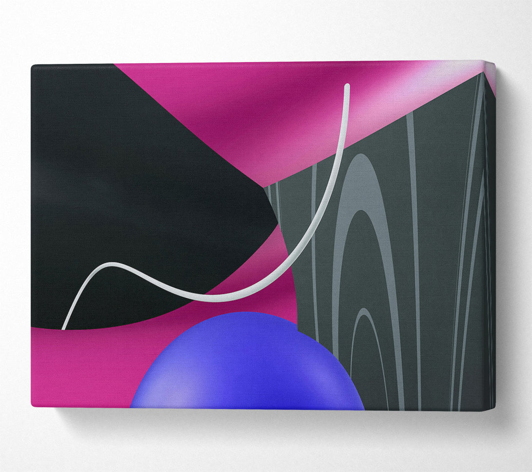  A Canvas Print of Magenta Shape Dance Canvas Wall Art