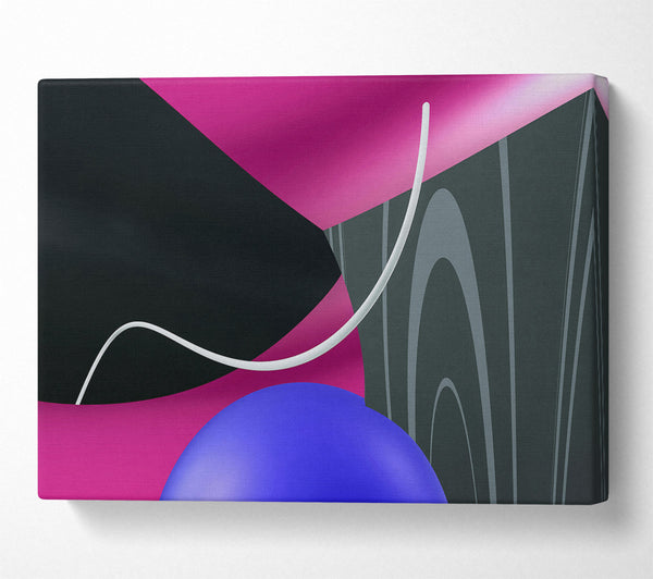  A Canvas Print of Magenta Shape Dance Canvas Wall Art