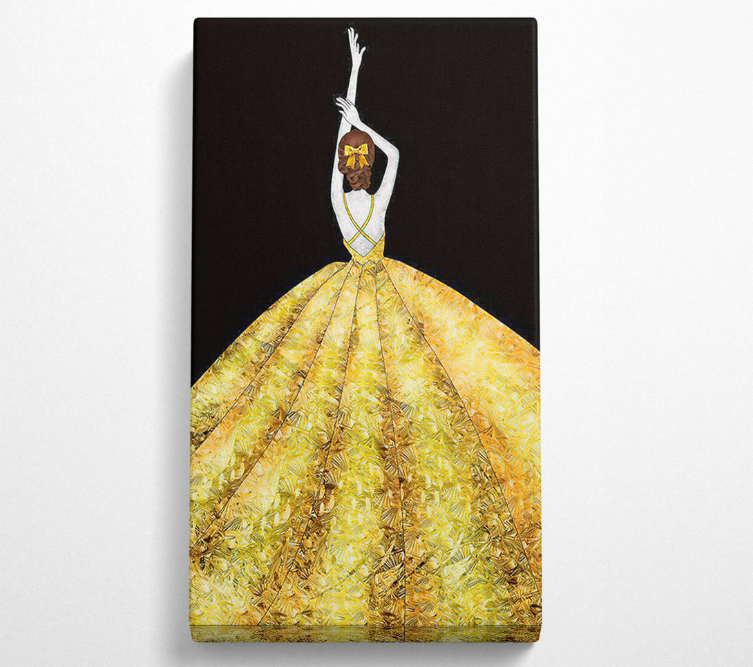  A Canvas Print of Gold Dress Canvas Print