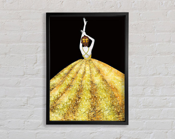 Gold Dress Framed Print