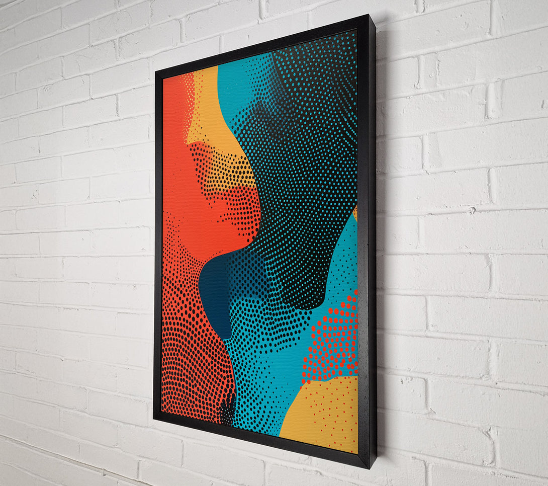  A Canvas Print of Teal Dotted Dreams Canvas Print