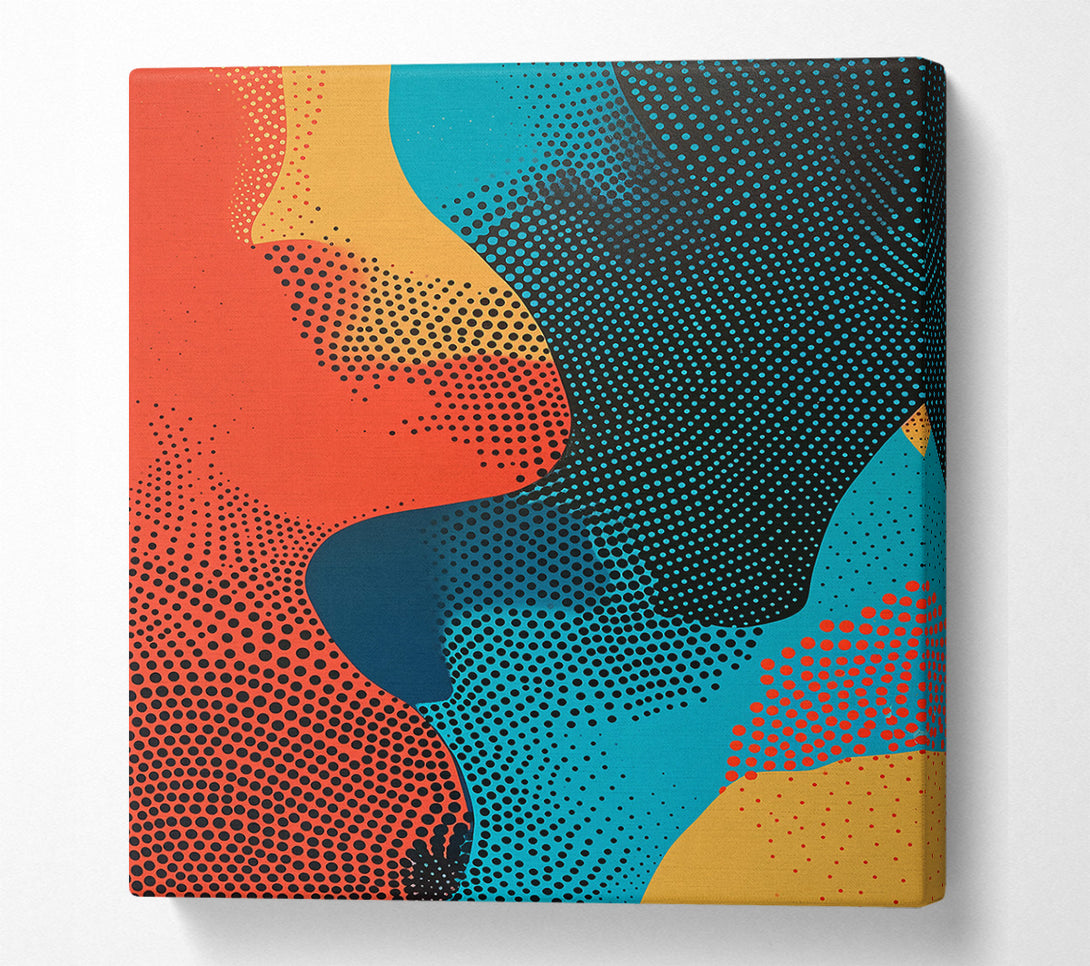  A Canvas Print of Teal Dotted Dreams Canvas Print