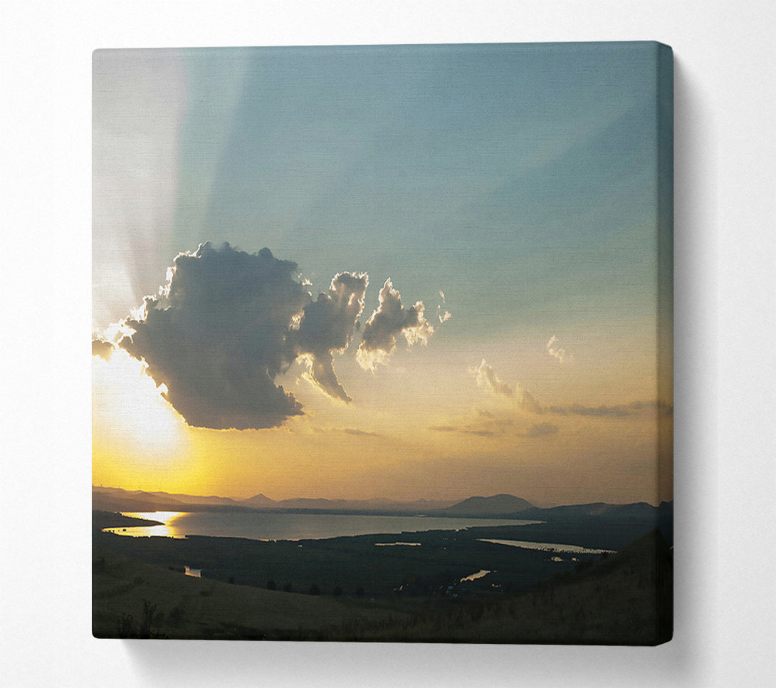  A Canvas Print of Golden Hour Glow Canvas Wall Art