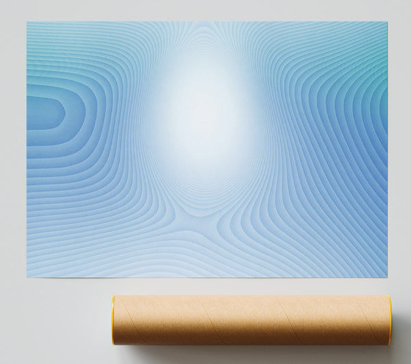 Azure Wave Patterns Poster