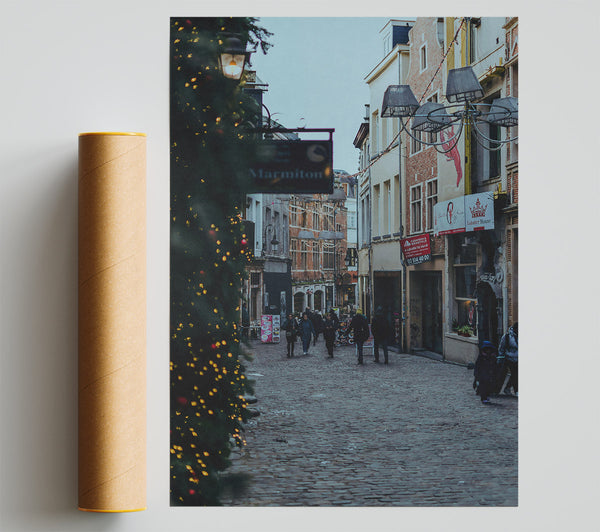Red Brick Pathway Giclee Print