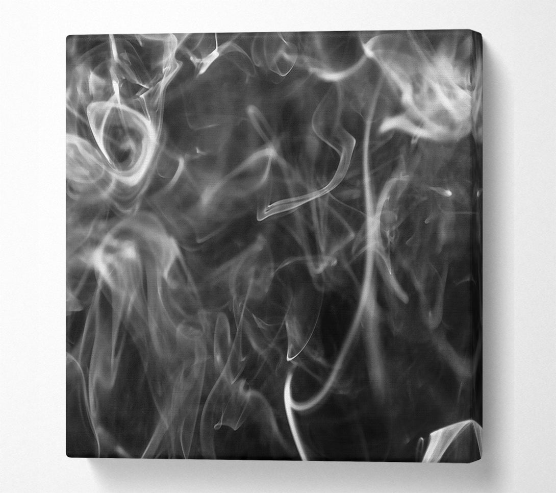  A Canvas Print of White Smoke Swirls Canvas Wall Art