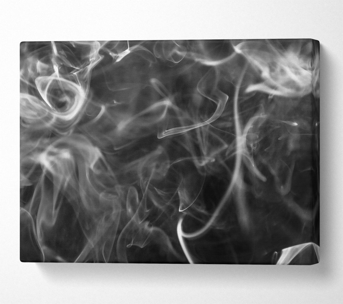  A Canvas Print of White Smoke Swirls Canvas Wall Art