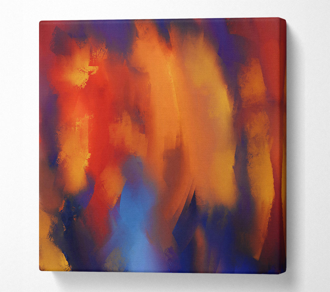  A Canvas Print of Golden Orange Burst Canvas Art