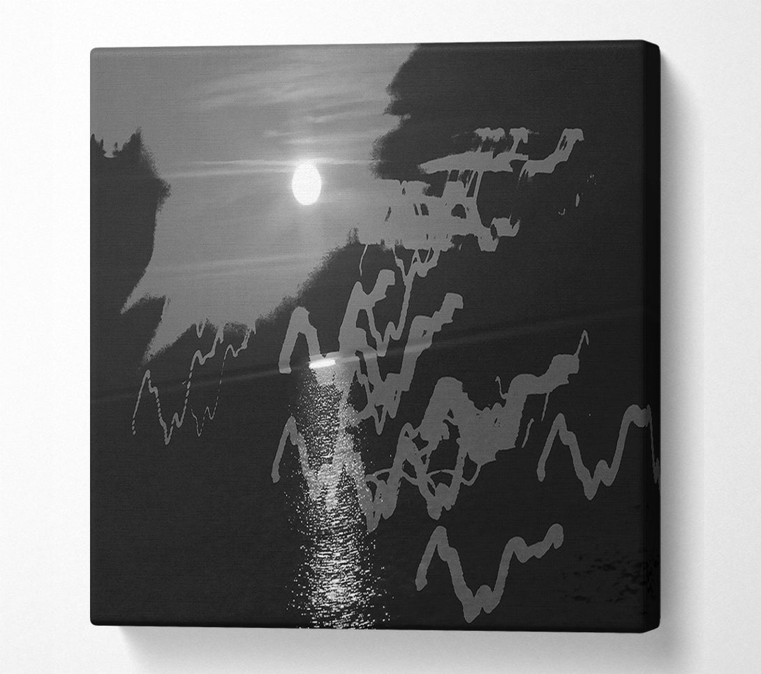  A Canvas Print of Silver Water Reflections Canvas Art