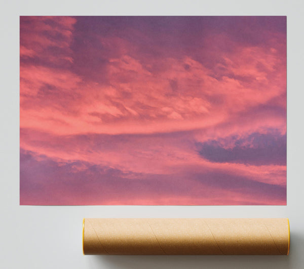 Crimson Cloud Swirls Giclee Print