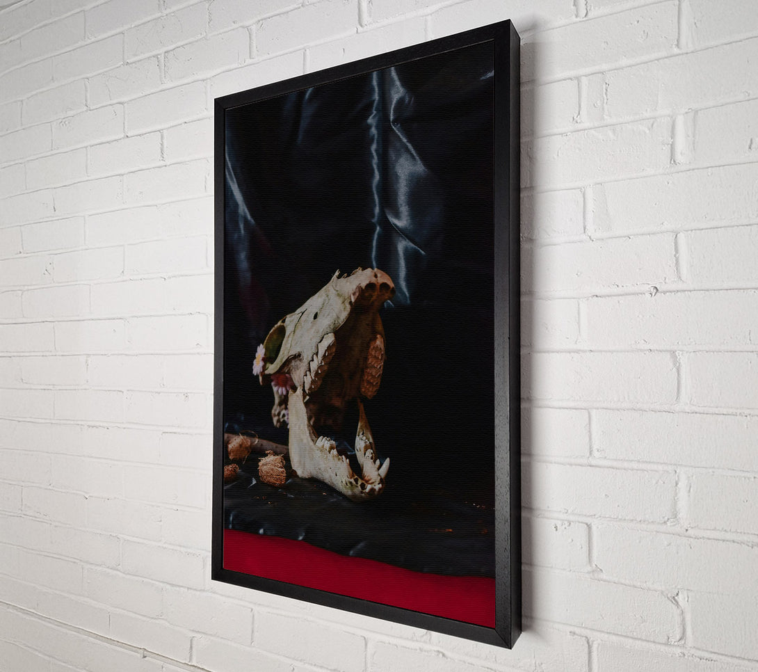  A Canvas Print of Black And Bone Silence Canvas Wall Art