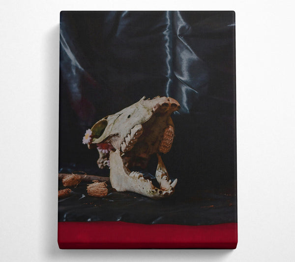  A Canvas Print of Black And Bone Silence Canvas Wall Art