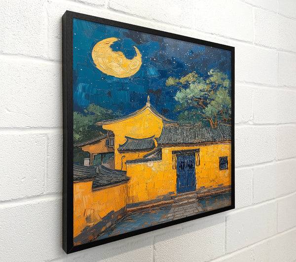 Golden Moonlit Courtyard